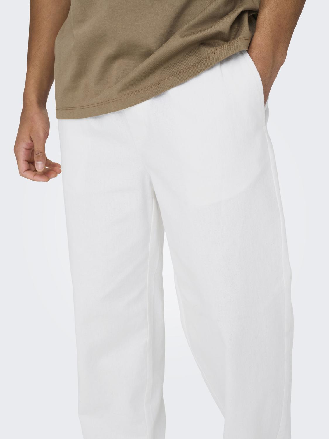 Only & Sons - Uomo - T-shirt | onssinus loose 0007 cot lin pant noos
