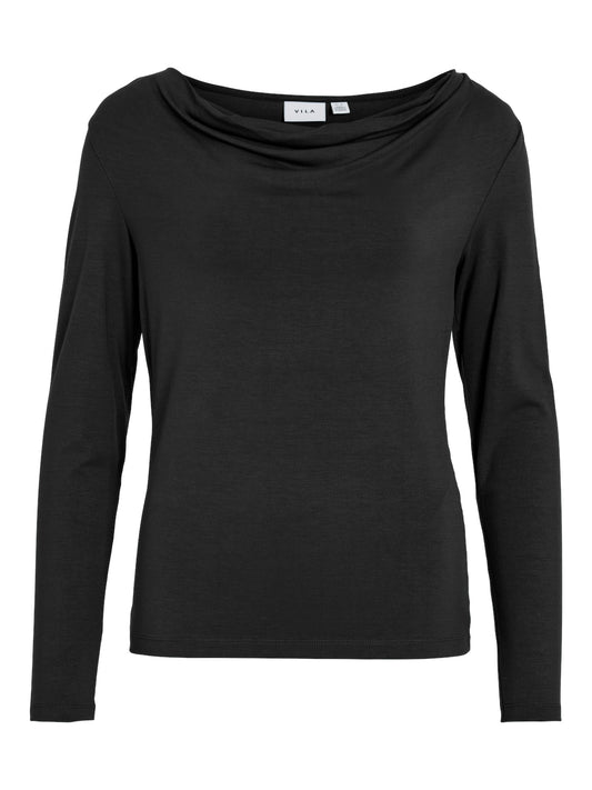 VISELMINE WATERFALL NECK L/S TOP/PB