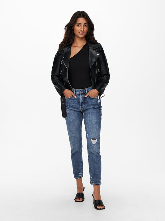 Only - Giubbino - Donna | onlvera faux leather biker otw noosa