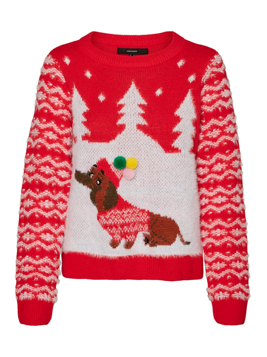 VMSNOWDOG LS O-NECK BLOUSE XMAS