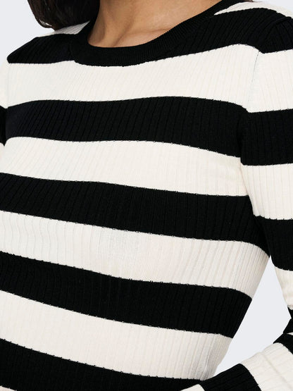 JDY - Pullover - Donna | jdyplum l/s o-neck stripe pull. knt noos