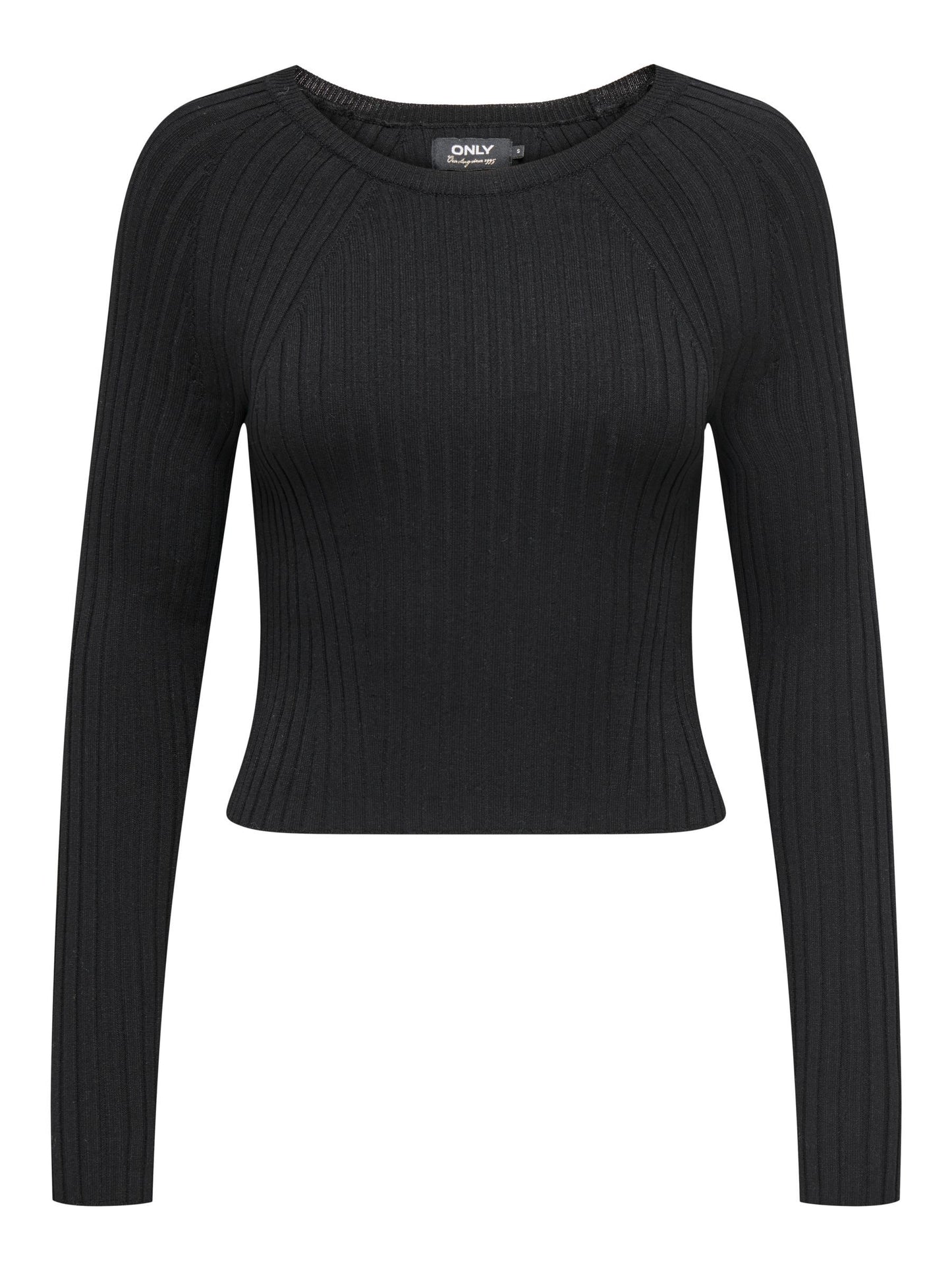 ONLMEDDI LS RIB CROP O-NECK CC KNT