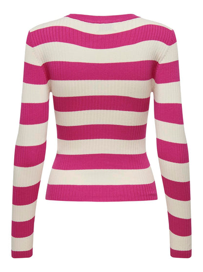 JDY - Pullover - Donna | jdyplum l/s o-neck stripe pull. knt noos