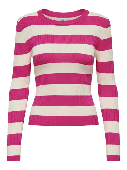 JDY - Pullover - Donna | jdyplum l/s o-neck stripe pull. knt noos