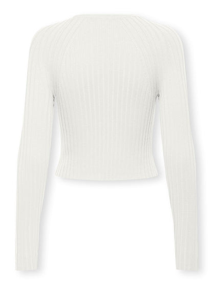 ONLMEDDI LS RIB CROP O-NECK CC KNT