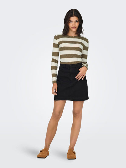 JDY - Pullover - Donna | jdyplum l/s o-neck stripe pull. knt noos