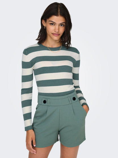 JDY - Pullover - Donna | jdyplum l/s o-neck stripe pull. knt noos