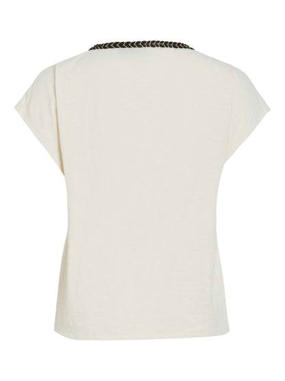 Vila - Top - Donna | viverano o-neck s/l braid top
