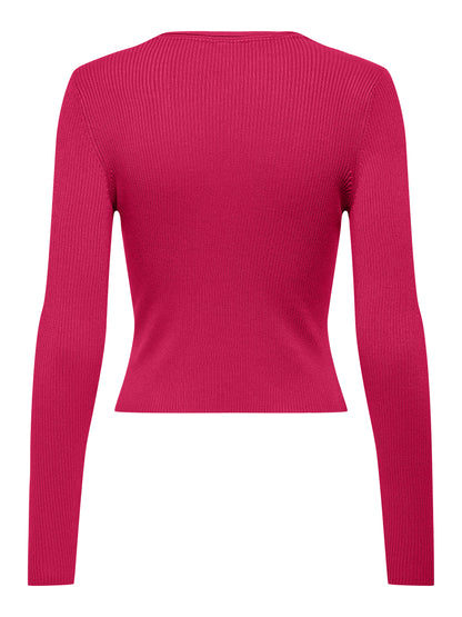 Only - Pullover - Donna | onlmeddi ls peek a boo v-neck cc knt