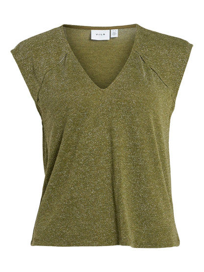 Vila - Top - Donna | viregine v-neck cp top