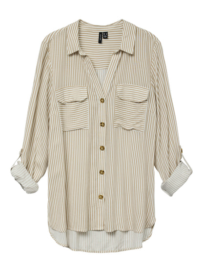 Vero Moda - Camicia - Donna | vmbumpy l/s shirt new wvn ga noos