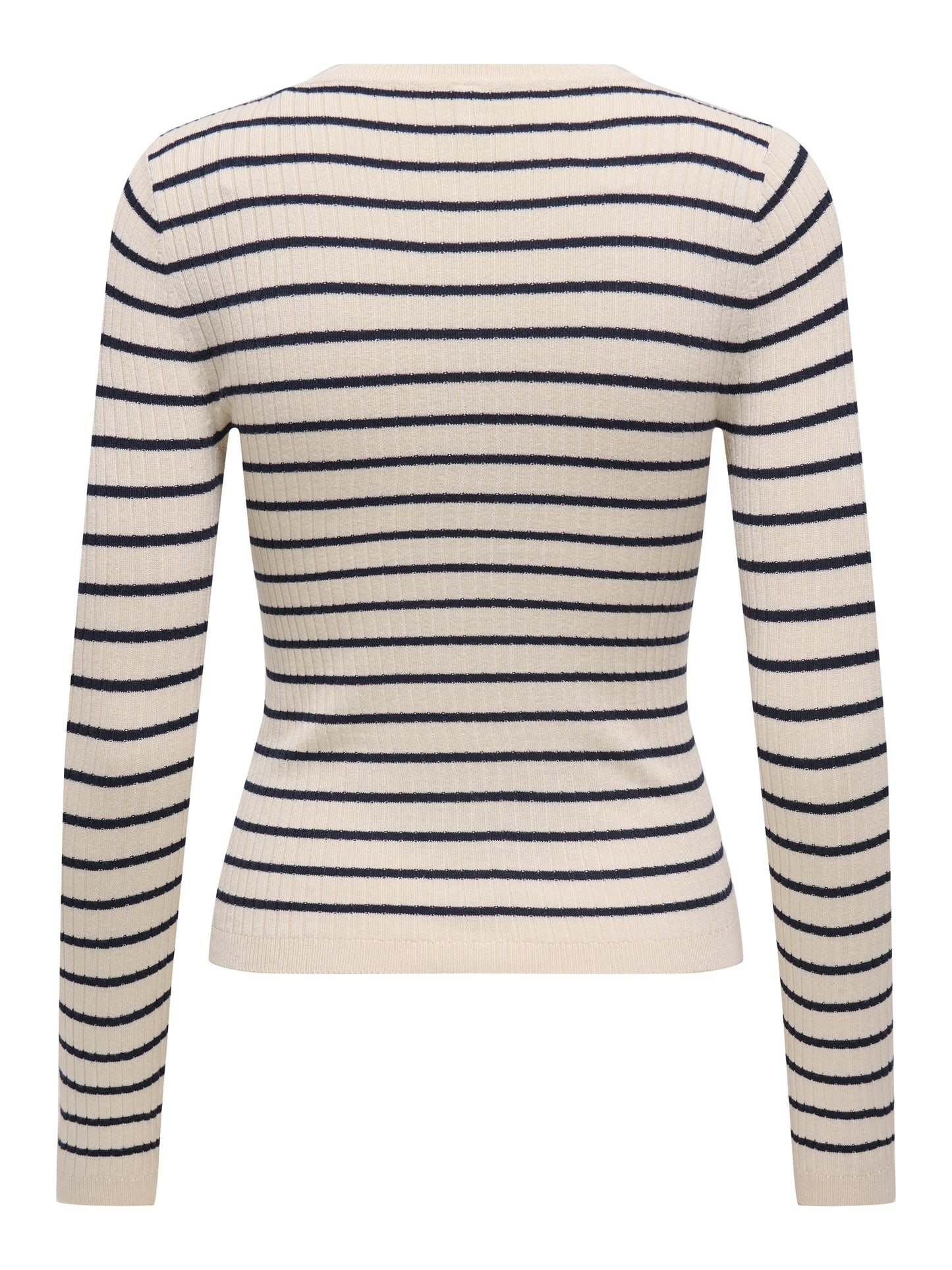 ONLMILA LS STRIPE BUTTON O-NECK CC KNT