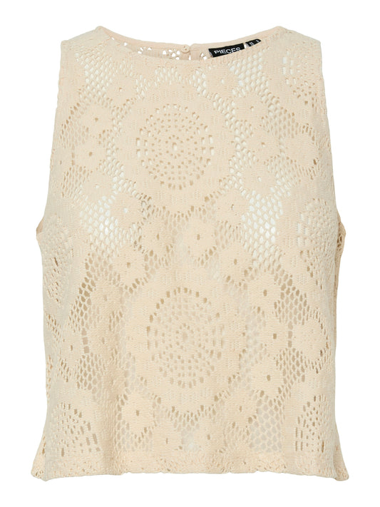 Pieces - Top crochet |PCLAMBI SL CROCHET TOP WVN BC