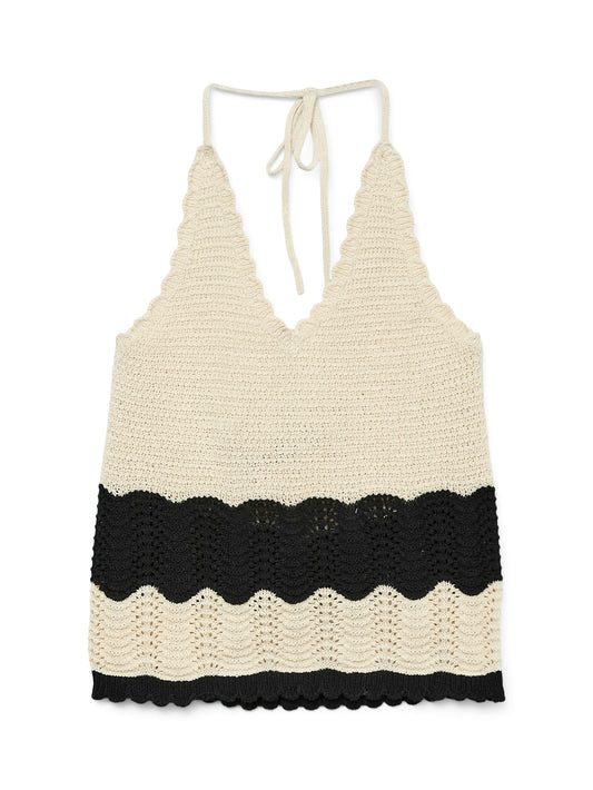 Vero Moda - Top crochet | VMFLORIDA SL HALTERNECK TOP GA SE