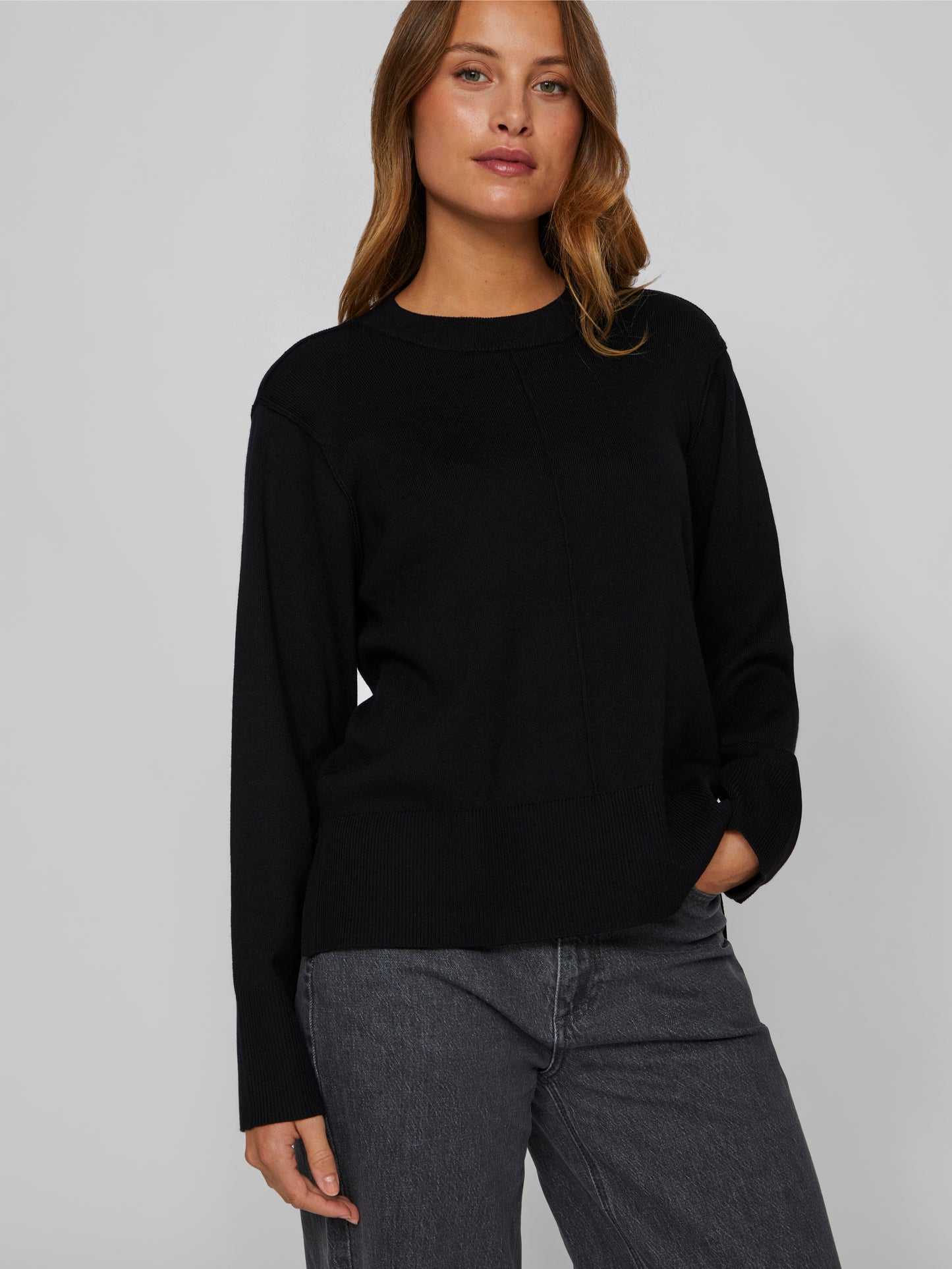 VIOSTRIA O-NECK L/S KNIT TOP-NOOS