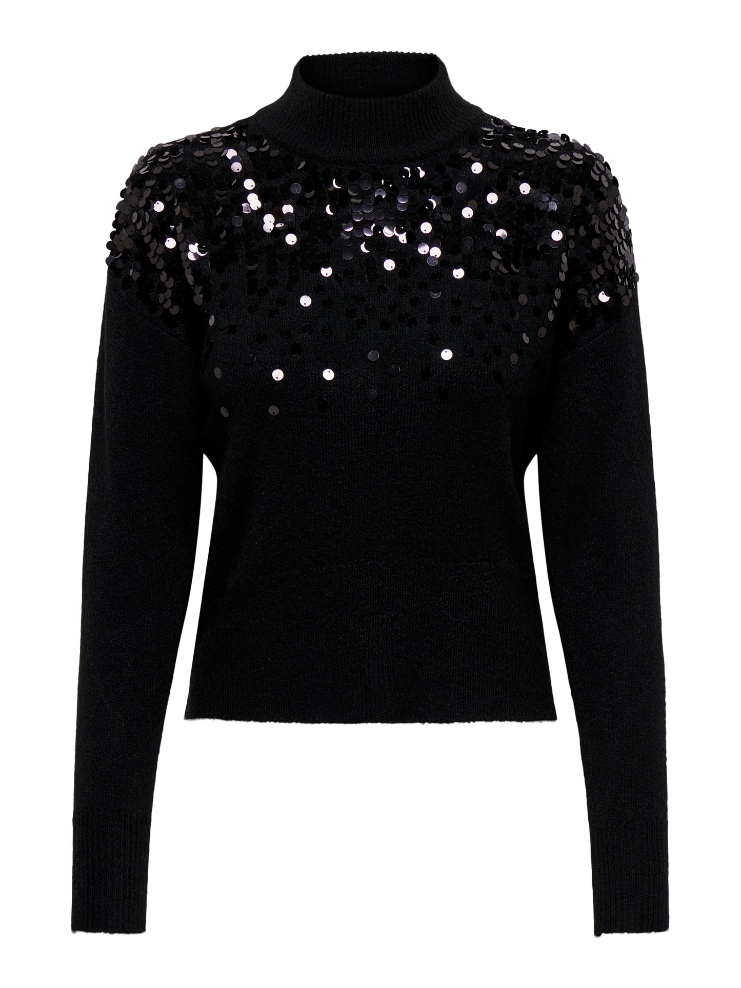 ONLALBA LS SEQUINS HIGH NECK KNT