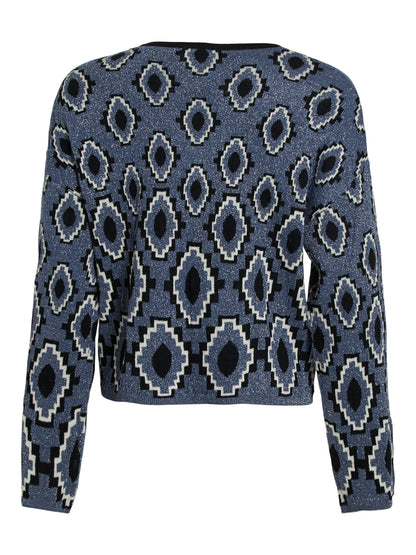 VISTREY L/S V-NECK KNIT TOP