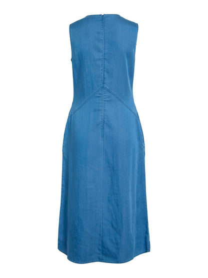 Vila - Vestito - Donna | vibista denim s/l midi dress / ls