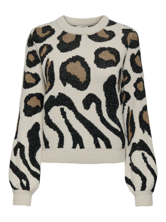 JDYLORRAINE ANIMAL L/S PULLOVER KNT NOOS