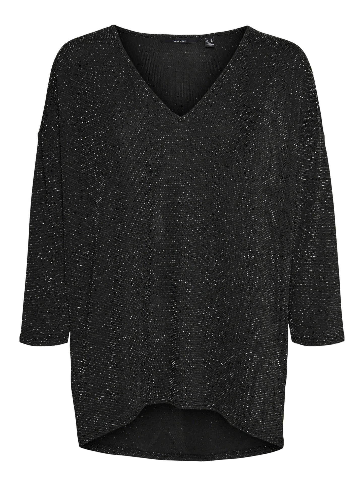 VMKANVA 3/4 GLITTER V-NECK TOP JRS