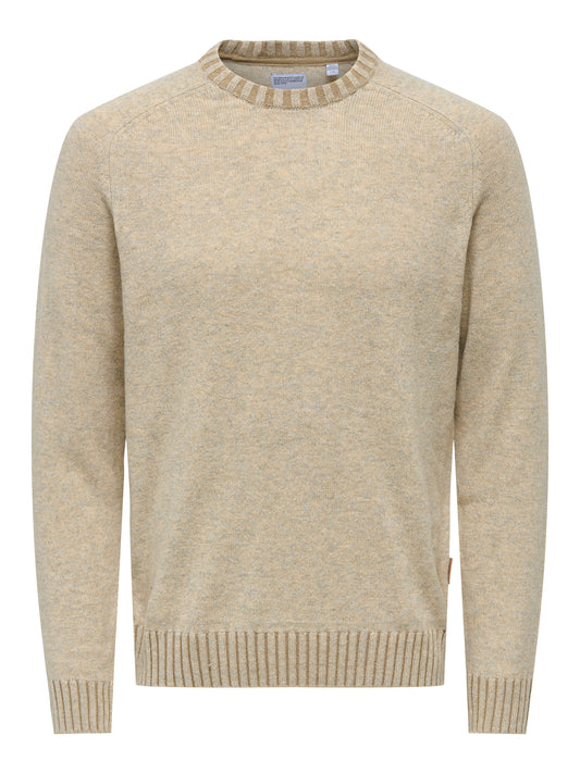 ONSEDDY REG 7 WOOL CREW Pullover