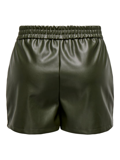 JDYALAIA MW FAUX LEATHER SHORTS PNT