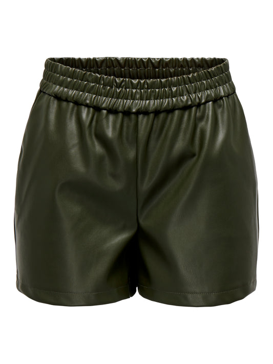 JDYALAIA MW FAUX LEATHER SHORTS PNT