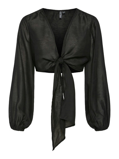 Pieces - Top - Donna | pcleline ls tie top reversible wvn bc