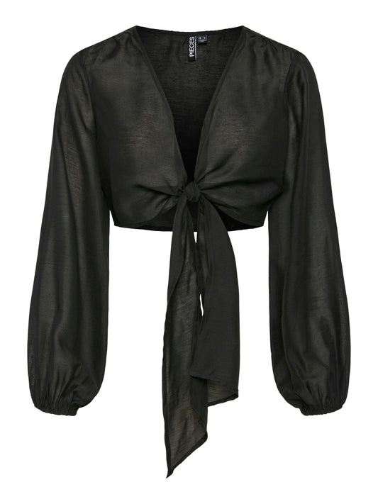 Pieces - Top | PCLELINE LS TIE TOP REVERSIBLE WVN BC