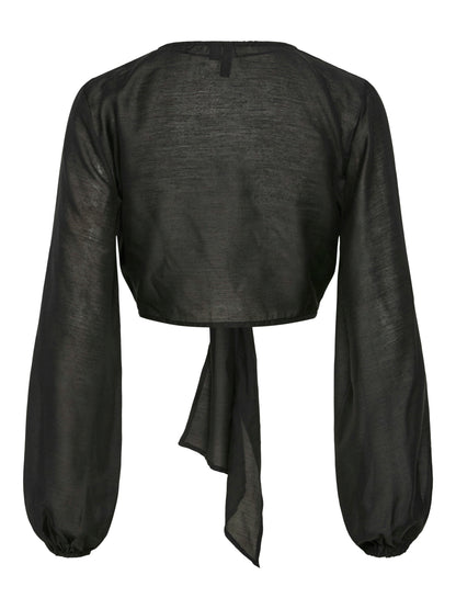 Pieces - Top - Donna | pcleline ls tie top reversible wvn bc