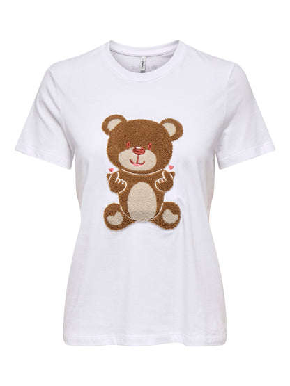 Only - T-shirt - Donna | onlteresa reg s/s teddy top box jrs