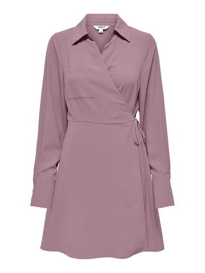 Only - Vestito wrap - Donna | onllydia l/s v-neck wrap dress wvn