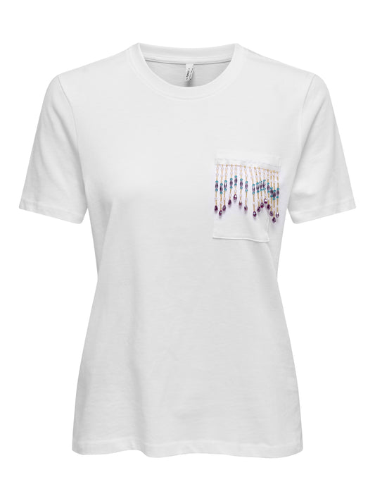 Only - T-shirt - Donna | onlelis s/s detail pocket tee cs jrs