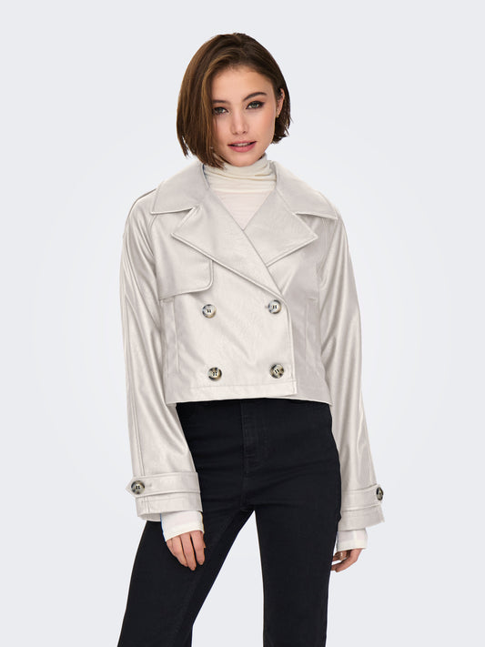 Only - Trench corto - Donna | onlamia faux leather jacket cc otw