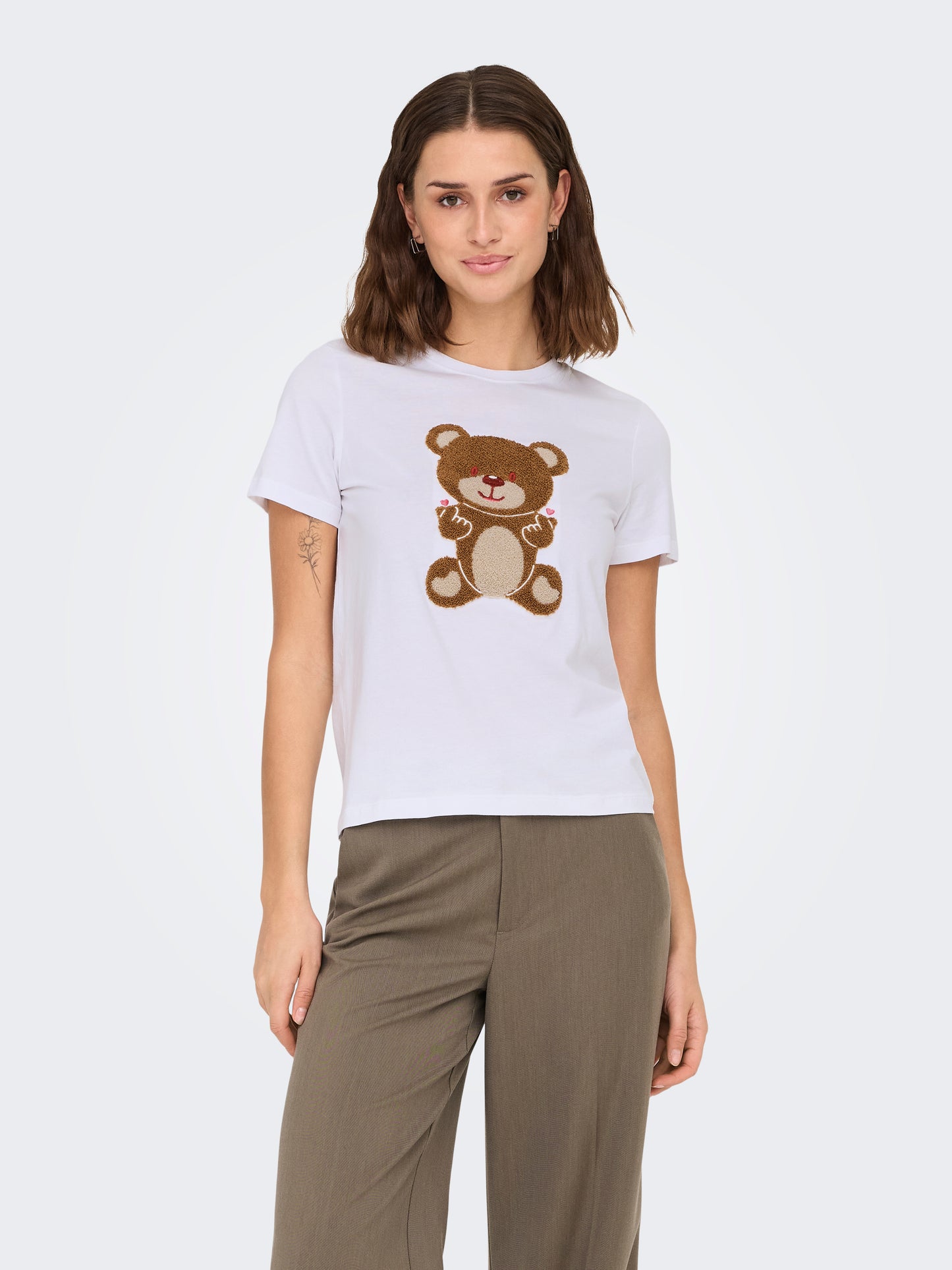 Only - T-shirt donna | onlteresa reg s/s teddy top box jrs