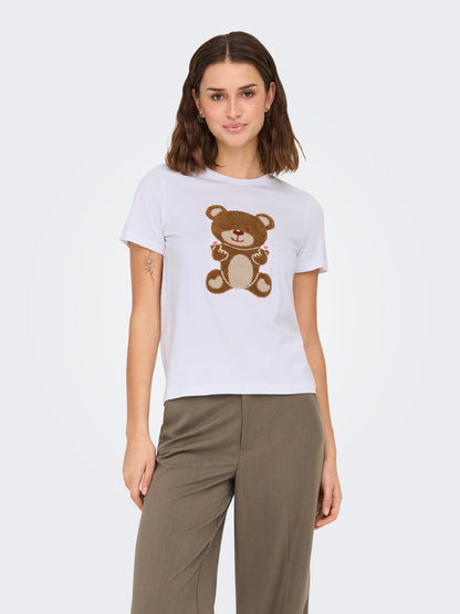 Only - T-shirt - Donna | onlteresa reg s/s teddy top box jrs