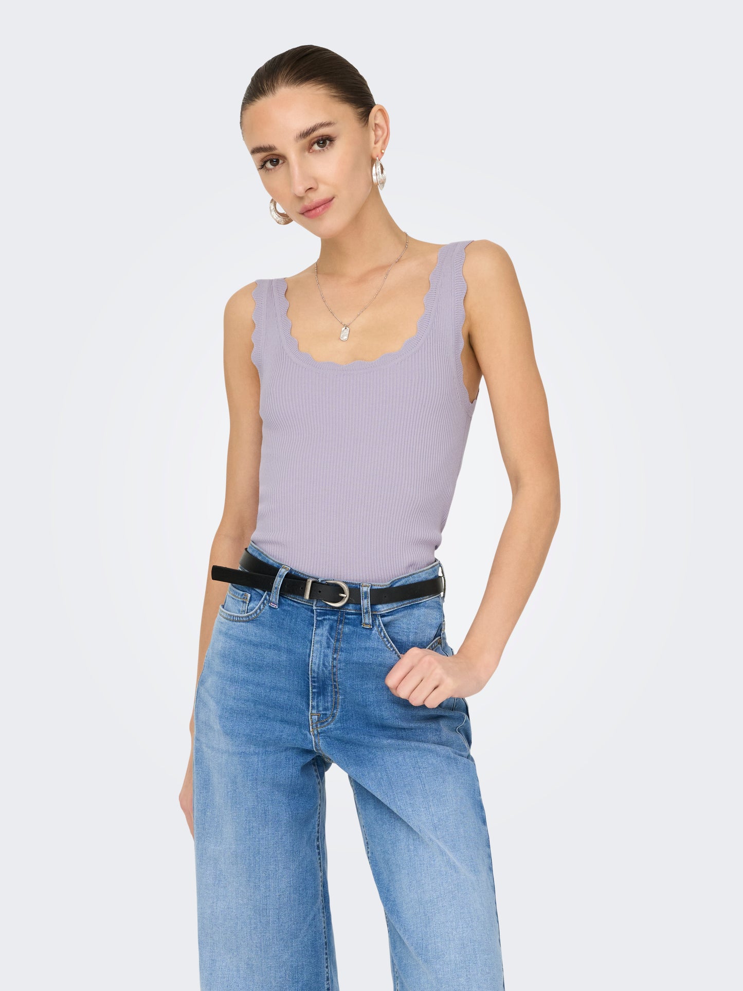 JDY - Canotta - Donna | jdynanna s/l scallop edge top knt noos