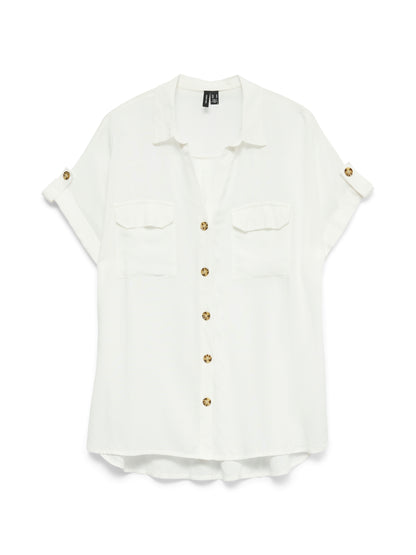 Vero Moda - Camicia - Donna | vmbumpy ss shirt wvn ga noos