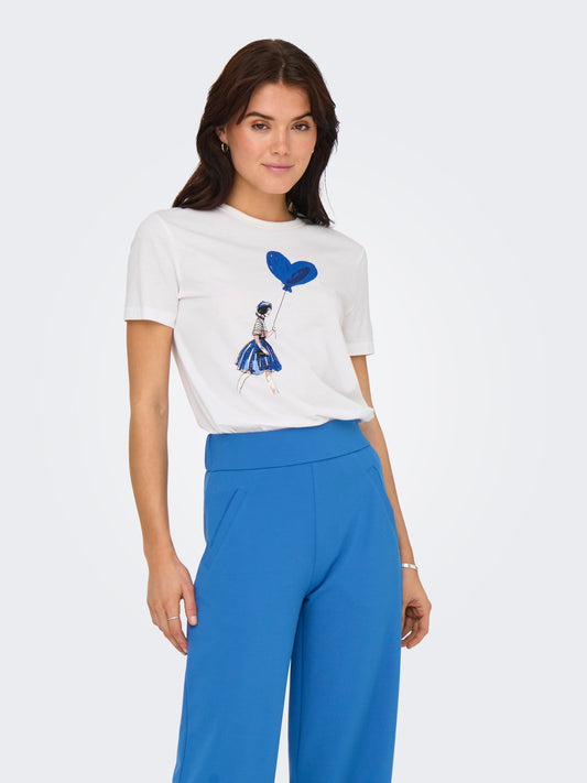 JDY - T-shirt - Donna | jdymichigan life s/s oneck print top jrs