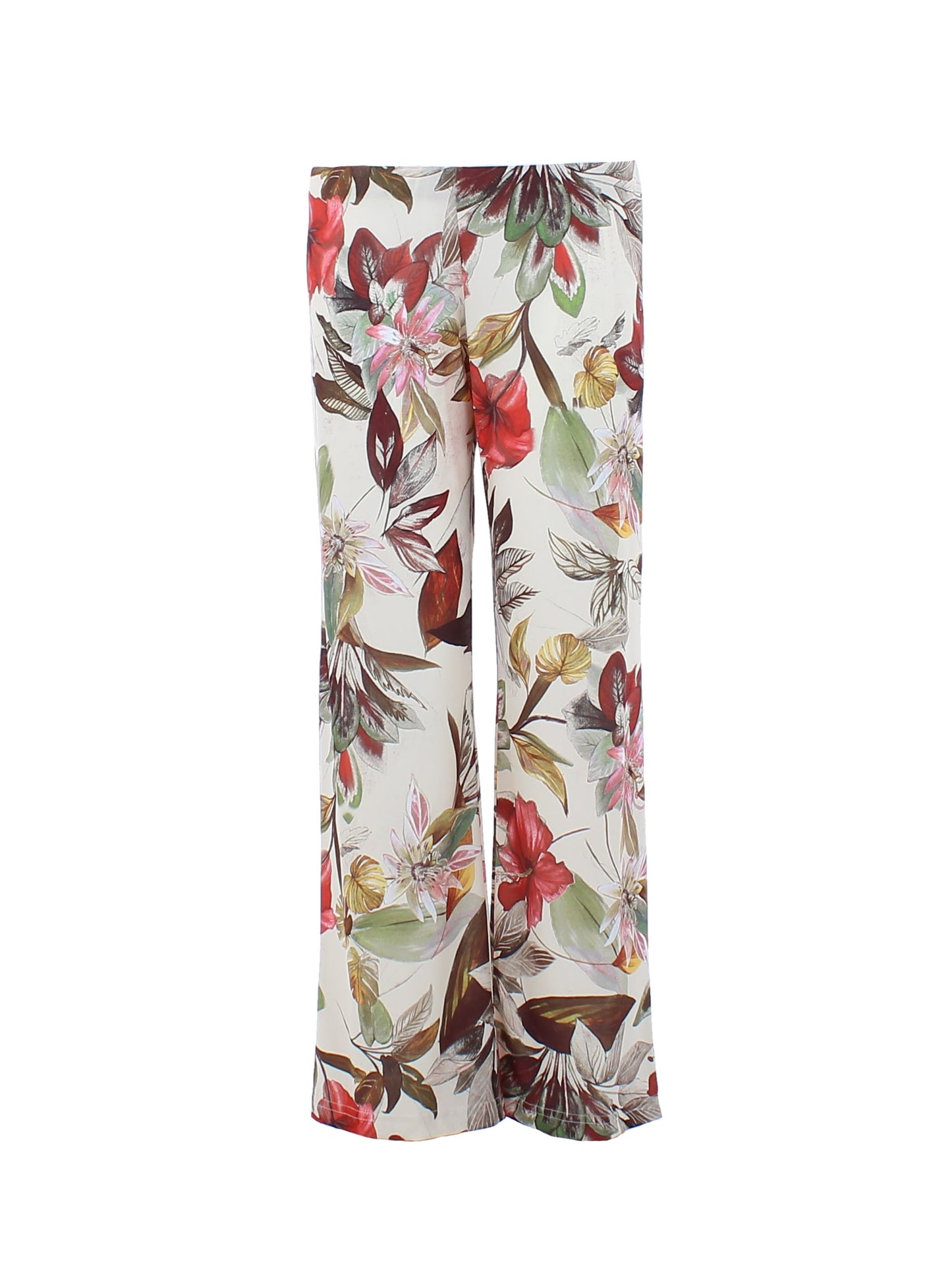 Gaia Più - Pantalone con fantasia floreale donna curvy