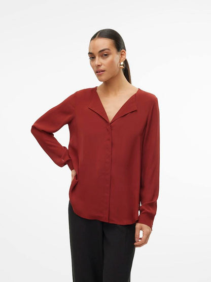 CAMICIA - VERO MODA VMPOEL LS COLLAR SHIRT WVN GA