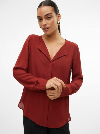 CAMICIA - VERO MODA VMPOEL LS COLLAR SHIRT WVN GA