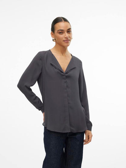 CAMICIA - VERO MODA VMPOEL LS COLLAR SHIRT WVN GA