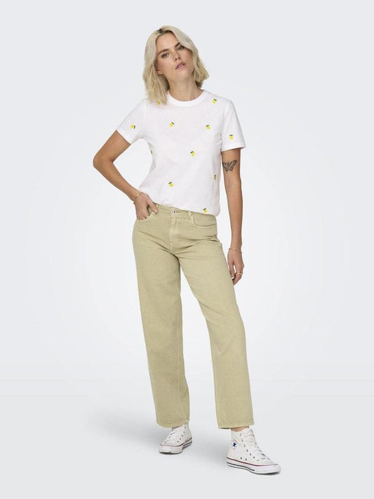 Only - Pantalone - Donna | onlcollette lw loose str l ank col pnt