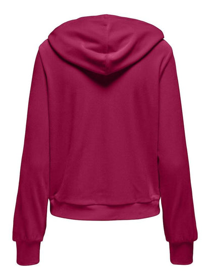 FELPA - ONLY ONLREBEL L/S ZIP STRING HOOD CC SWT