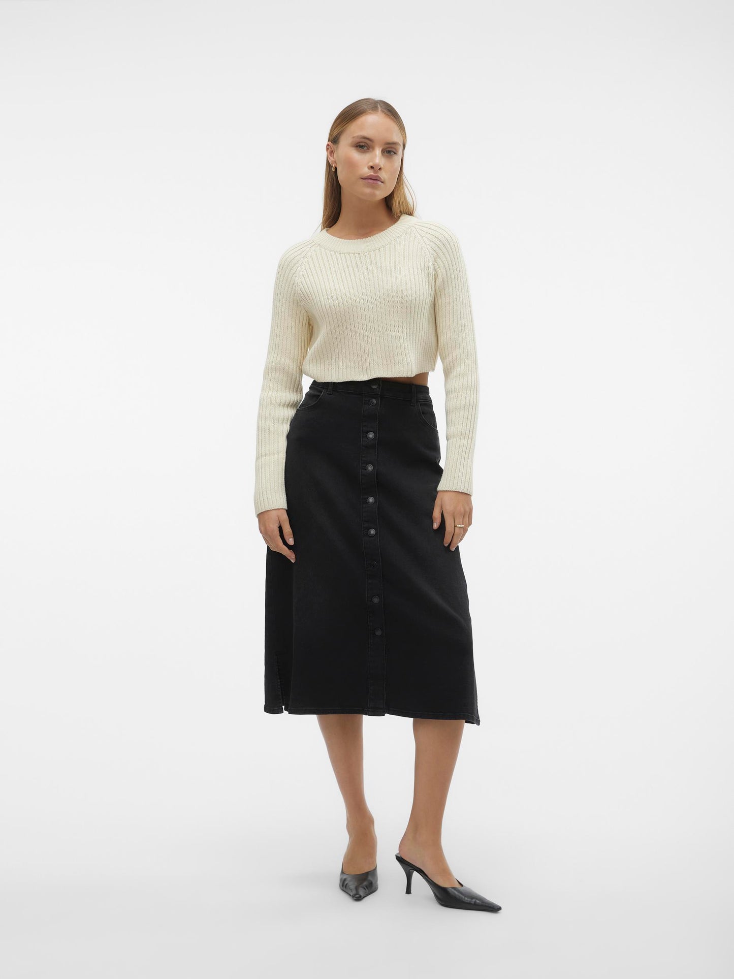 Pullover Vmdiana Cropped Ls Oneck Vero Moda