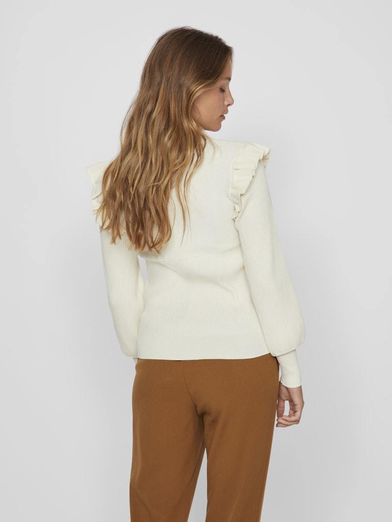 PULLOVER - VILA VINEIRA O-NECK L/S RIB KNIT TOP -  NOOS