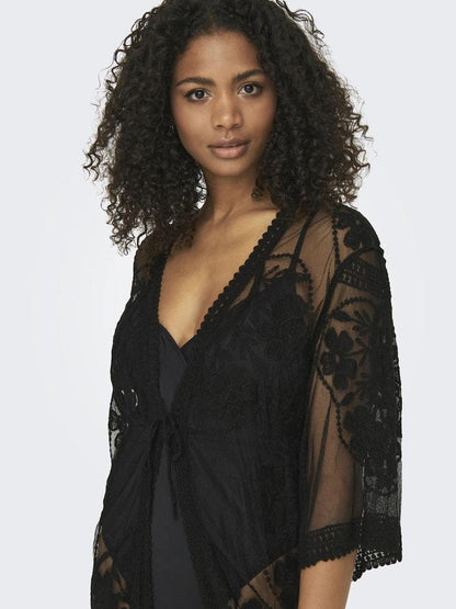 BLAZER - ONLY ONLCARLA EMBROIDERED LACE KIMONO