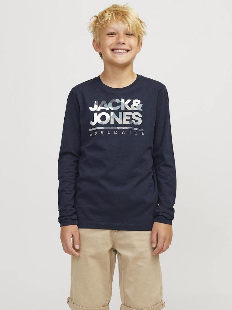 T-SHIRT - JJJUNIOR JJLUKE TEE LS CREW NECK MNI