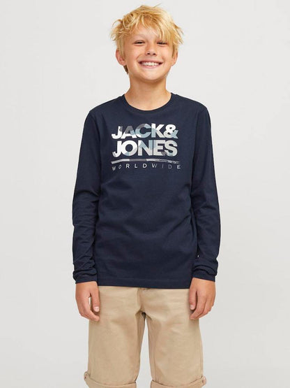 T-SHIRT - JJJUNIOR JJLUKE TEE LS CREW NECK MNI